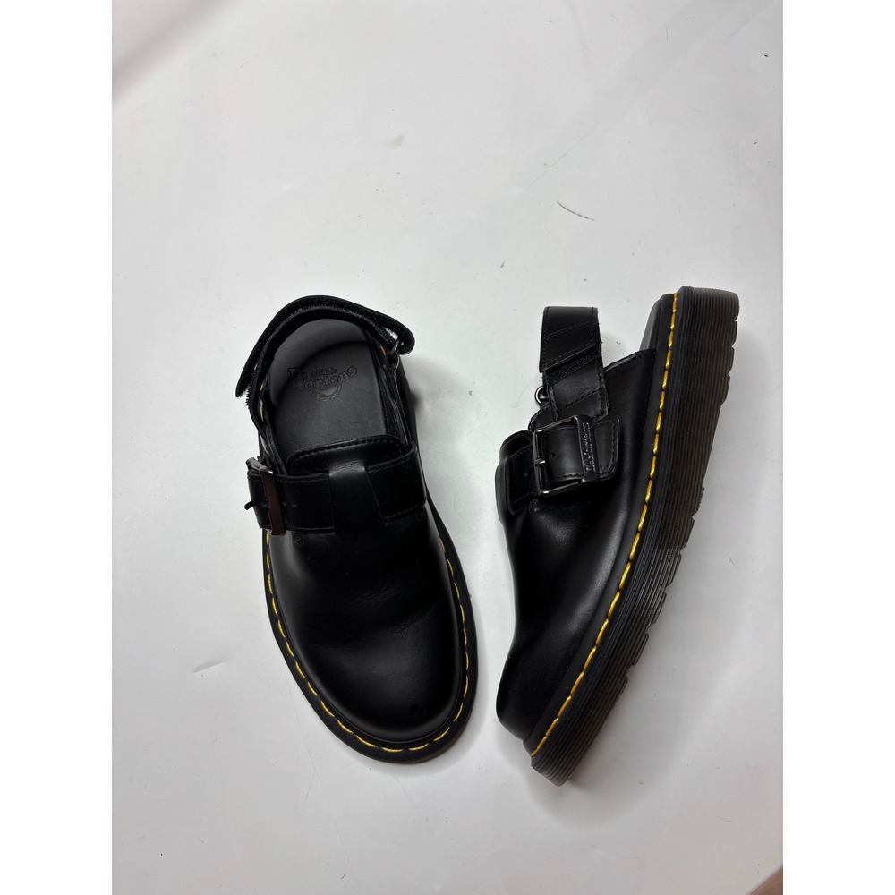 Dr. Martens Jorge II Black Leather Slingback Clogs Mules Sandals Mens 5 Womens 6